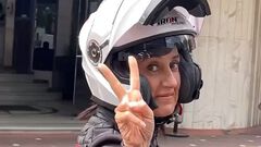 Claudia Sheinbaum supervisó en motocicleta op...