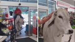 Hombre sorprende a personas al entrar a tiend...