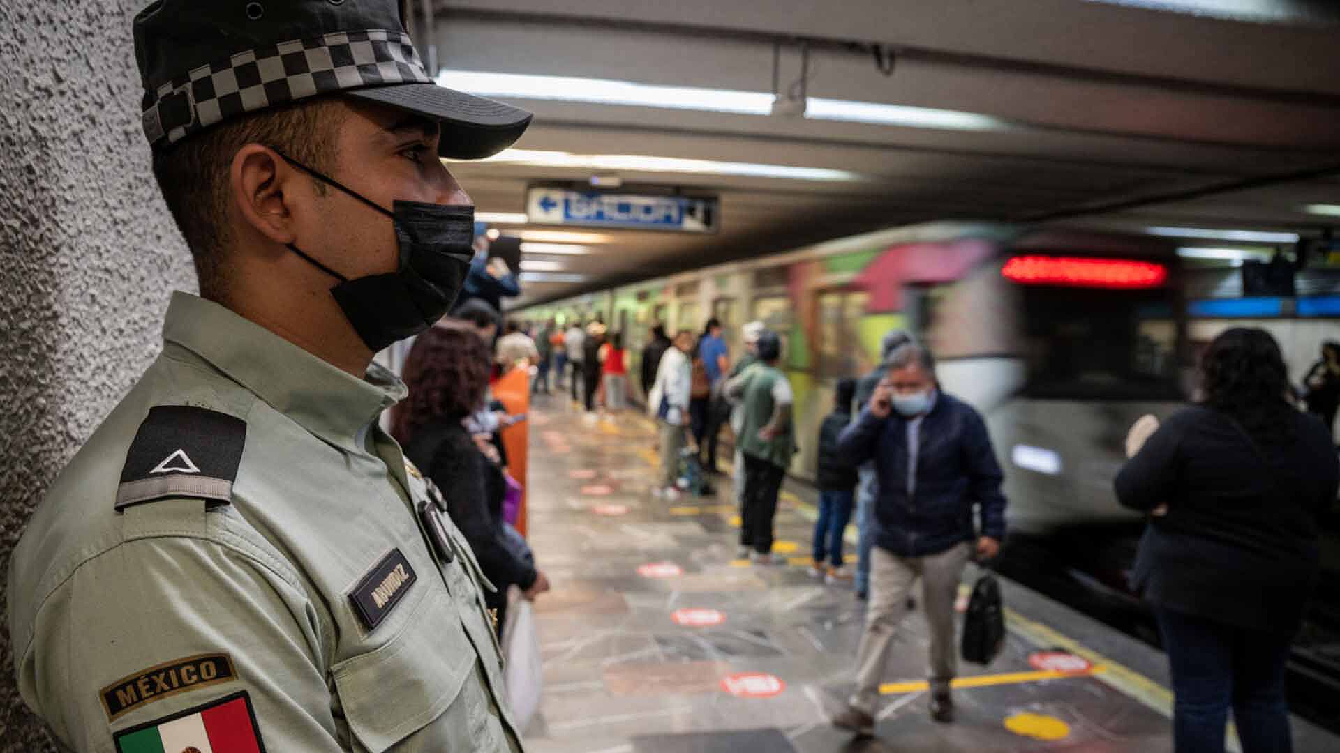 Así Refuerza Guardia Nacional la Seguridad en Metro CDMX